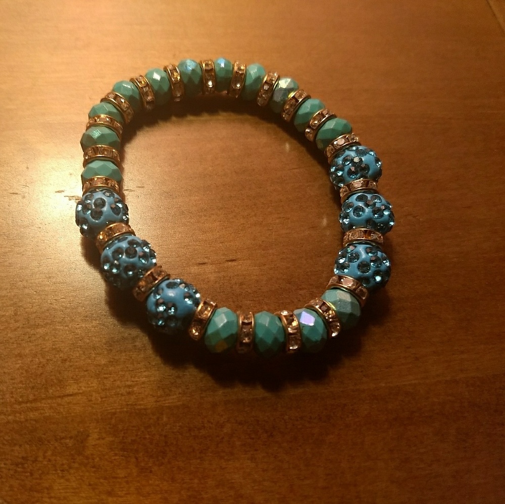 Blue Beaded Bracelet